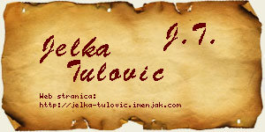 Jelka Tulović vizit kartica
